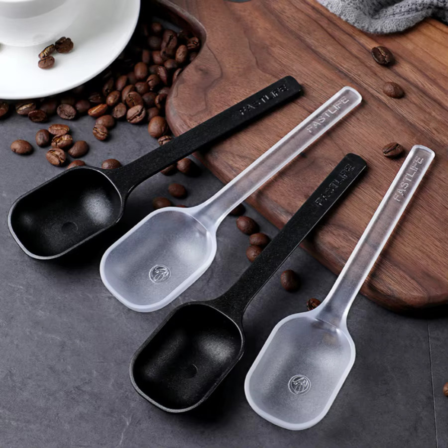 Messlöffel mit langem Griff für Kaffeebohnen und Pulver in Schwarz aus Kunststoff - Bild 2