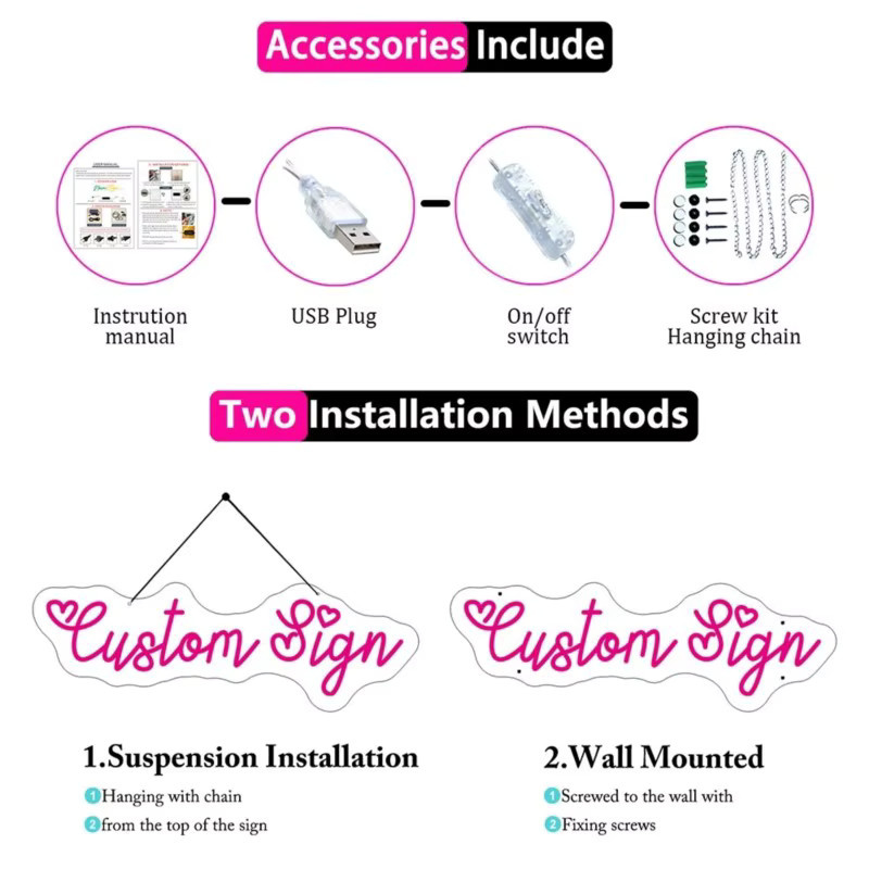 ZHAOPAILAO Audio Gästebuch Neon Schild, LED Wanddekoration für Hochzeiten mit USB-Anschluss, Weiß und Transparent - Bild 2