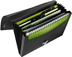 Leitz Dokumentenmappe Recycle A4 in Schwarz mit 5 Fächern und Ablagefach, blickdicht und Blauer Engel zertifiziert - Bild 2