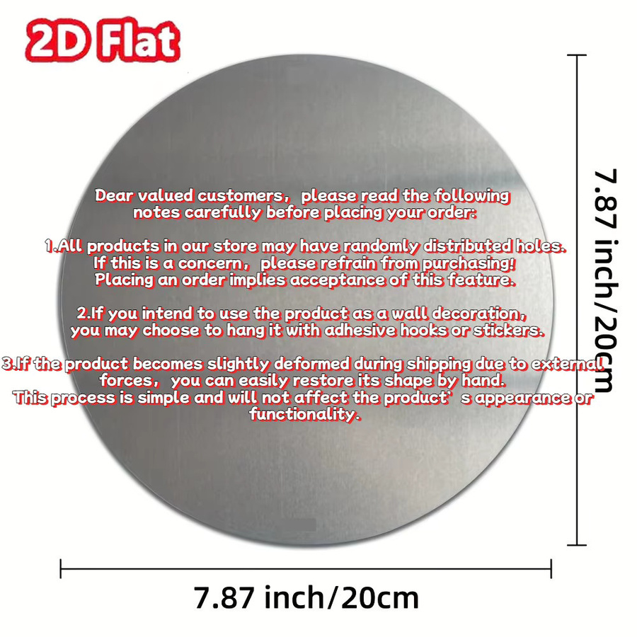 CIFBUY Retro Rundes Metallschild aus Aluminium in Multicolour mit Blumen-Design als Wanddekoration - Bild 2