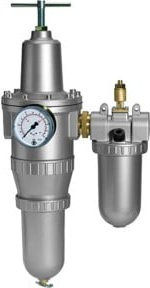 Riegler Wartungseinheit Standard 2-teilig mit Metallbehälter in Silber, BG 1, G 3/8 - Bild 1
