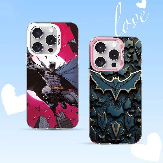 Mesuca Batman Handyhülle für iPhone kompatibel mit verschiedenen Modellen wie iPhone 17 16 15 14 13 12 11 Pro Max Plus und Mini - Bild 1