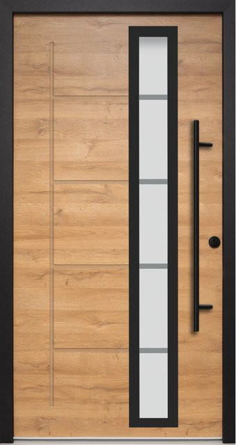 Splendoor Sicherheitshaustür Thermospace Paris Prime RC2 mit Glaseinsatz in Braun oder Schwarz, B/H: 110 x 210 cm - Bild 1