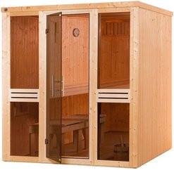 Weka Elementsauna KAARINA 2 für 8 Personen mit 7,5 kW Ofen und externer Steuerung, braun - Bild 1