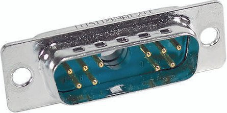 HARTING Steckverbinder 09 69 211 7111 mit 11 Polen und Lötkelch in Silber - Bild 1