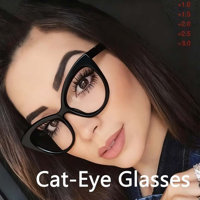 Paerde Lesebrille Cat Eye, Vollrand, Kunststoff, Schwarz, Unisex - Bild 1
