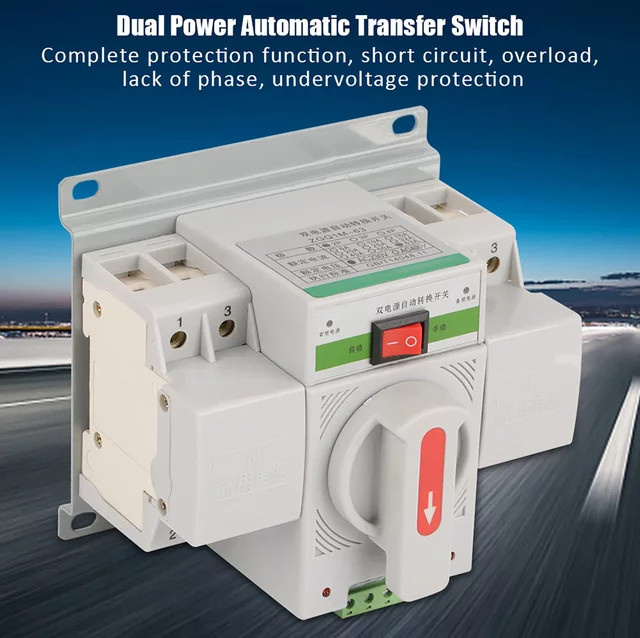 Automatischer Umschalter Mini Dual-Power Leistungsschalter 220V 63A 2P in Grau - Bild 1