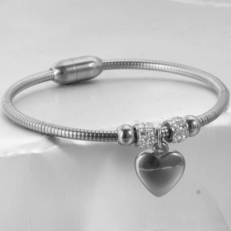 VQYSKO Armband Edelstahl, Kristall, Herz Form, Damen - Bild 2