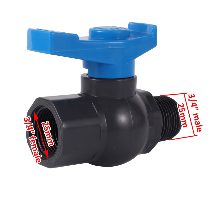 Adhere To Fly PVC Kugelhahn Adapter für Aquarium und Gartenbewässerung, 3/4 Zoll und 1 Zoll - Bild 3