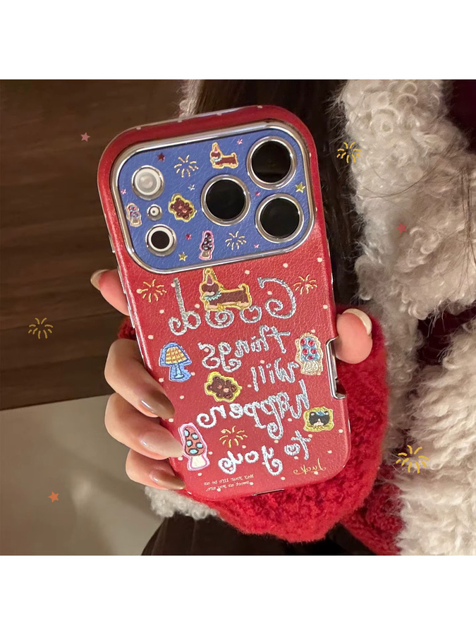 Handyhülle mit Koreanischem Cartoon-Welpen Design in Leder-Textur für Apple iPhone 17 16 15 14 13 12 11 Pro Max, Stoßfeste Weiche Schutzhülle - Bild 5