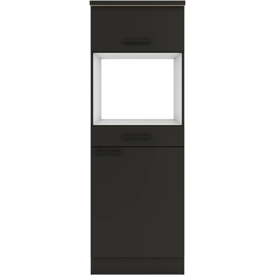 OPTIFIT Madrid420 Küchen-Geräteumbauschrank in Anthrazit Matt mit integrierten Schubladen und Regalen, Breite: 60 cm - Bild 2