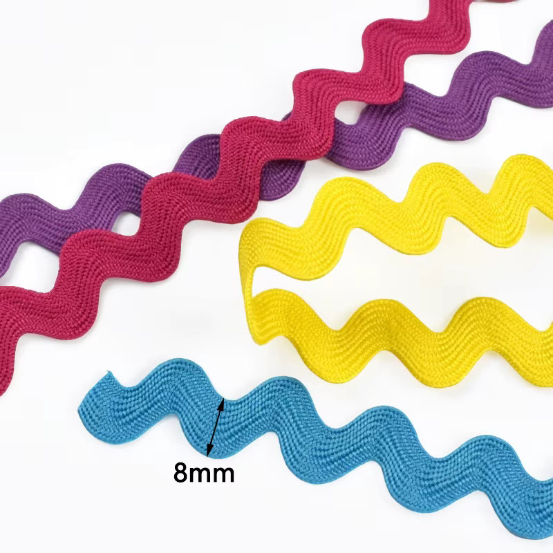 Meetee Gewelltes Spitzenband aus Polyester für Kostüme und Dekorationen, Breite: 0,8 cm, Farben: Beige und Multicolour - Bild 3