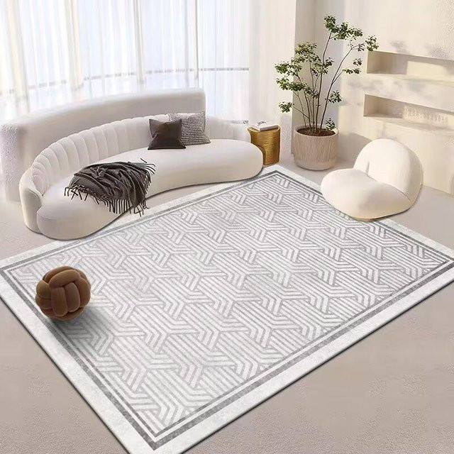 Karpetti Teppich im nordischen Schlichtstil für Wohnzimmer und Schlafzimmer, weich und rutschfest, B/T: 90 x 60 cm - Bild 1