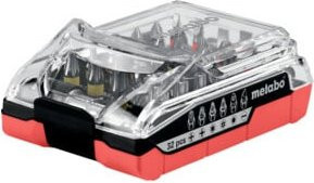 Metabo Akku-Bit-Box mit 32-teiligem Schraubendreher-Bit-Set aus Edelstahl in Rot - Bild 1