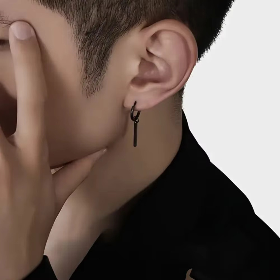 LUXUKISSKIDS Ohrhänger Edelstahl, Schwarz, Unisex - Bild 4