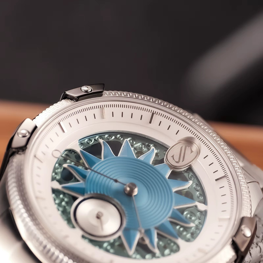 Oblvlo Taucheruhr, Automatik, Edelstahl, blaues Zifferblatt, Herren - Bild 2