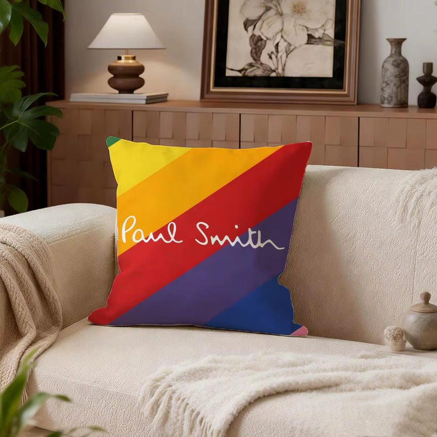 Paul Smith Kissenbezug-Set 4-teilig, gestreift, weiß/mehrfarbig, B/T/H: 50 x 50 x 45 x 45 x 40 x 40 cm - Bild 5