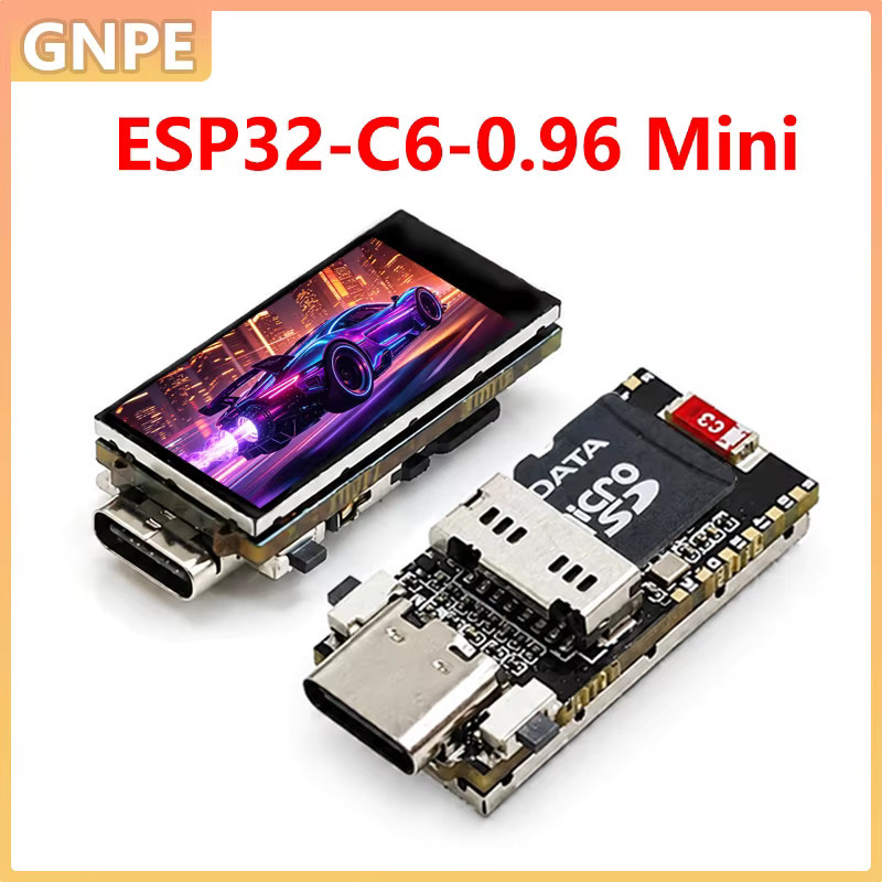 ESP32-C6 LCD-Entwicklungsboard mit 0,96 Zoll ST7789 Display 160x80 Pixel in Schwarz für Arduino und LVGL - Bild 1