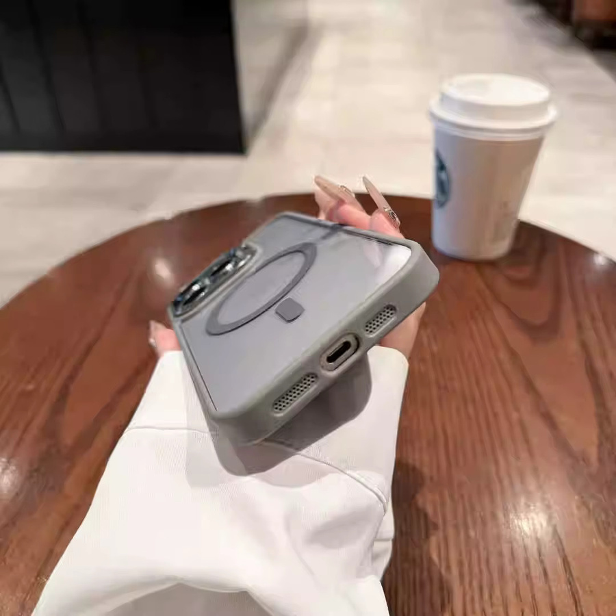 Magnetische stoßfeste Handyhülle mit 180 Grad drehbarem Kamera-Ständer und Abdeckung für iPhone 17 Air 16 E 15 Plus 14 13 12 11 Pro Max, Farbe: Blau, MagSafe kompatibel - Bild 3