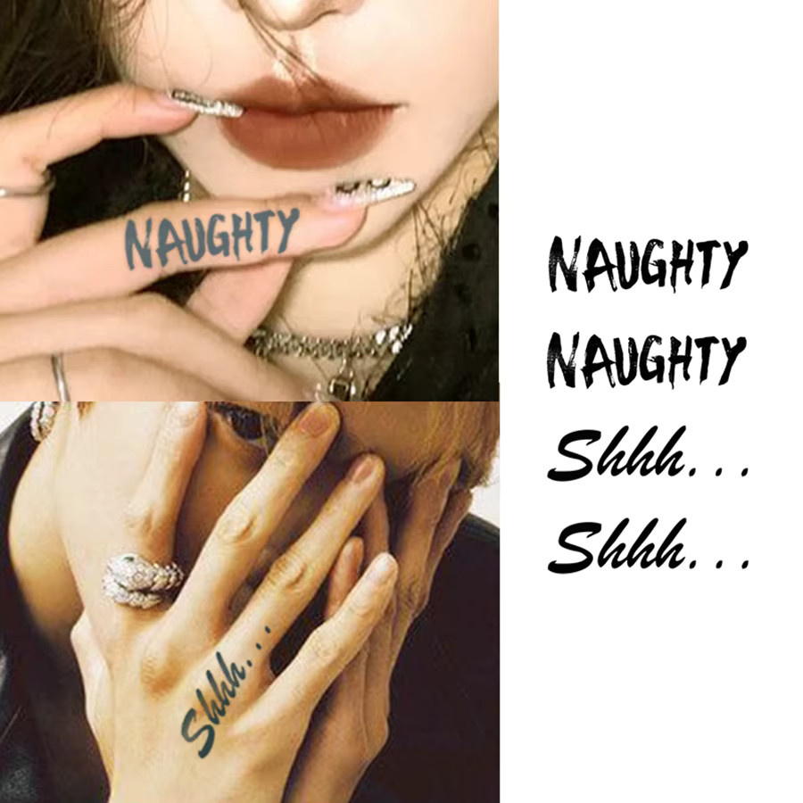 JKCODE TATTOO Temporäre Fingertattoos, 2-teiliges Set, Unisex - Bild 2