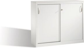 C+P Akten-Sideboard Acurado mit Schiebetüren, 2 Ordnerhöhen, Farbe Lichtgrau, H: 100 cm, B: 120 cm, T: 40 cm - Bild 1