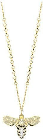Swarovski Halskette, vergoldet, Kristall, Damen, beige - Bild 1
