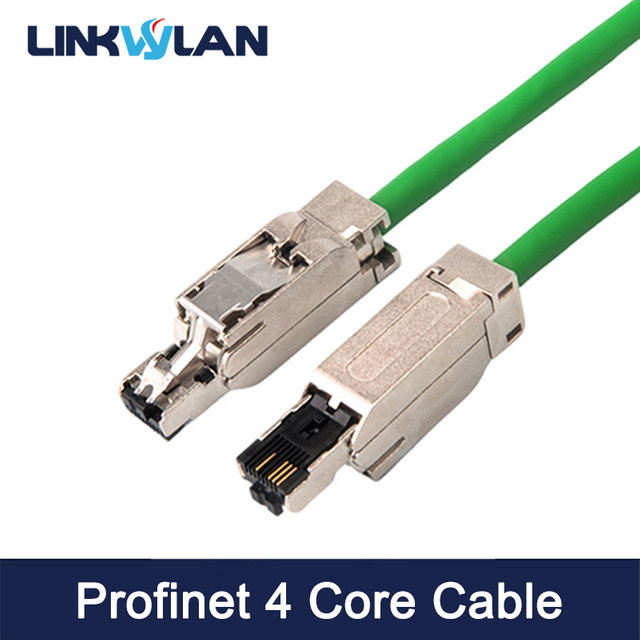 Linkwylan PROFINET Industrielles Ethernet-Kabel 4-adrig 22AWG 100Mbps, grün, abgeschirmt und hochflexibel für Schleppketten - Bild 1