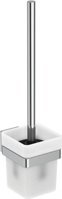 Ideal Standard Bürstengarnitur IOM Cube mit Glasbehälter in Chrom und Transparent - Bild 1