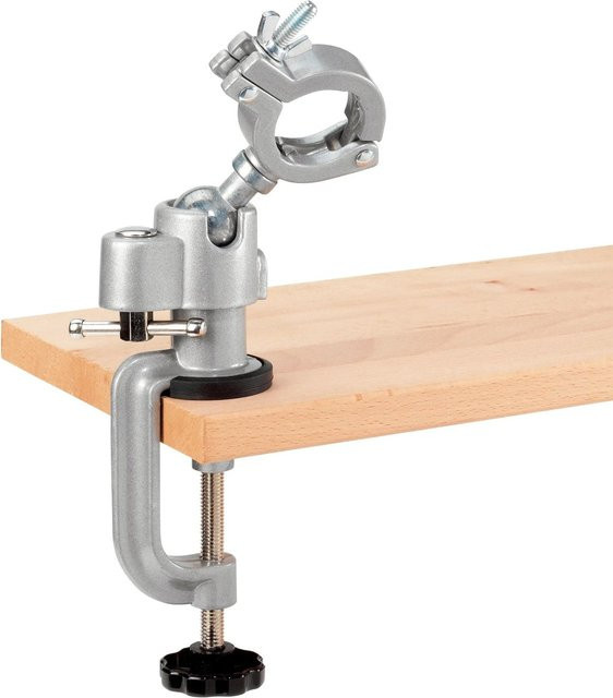 LUX-TOOLS Kombihalter mit Schraubstock aus Aluminium in Silber - Bild 1