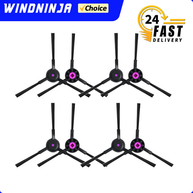 WINDNINJA Seitenbürstenteil für JONR P20 PRO T5 Pro und Midea V12 Pro in Schwarz aus Kunststoff - Bild 1