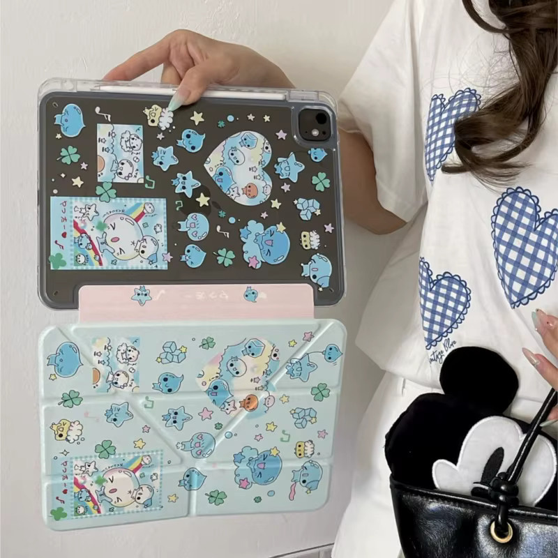 Apple iPad Hülle mit Stiftschlitz in Multicolour für iPad Mini 6, 7 und iPad Air 3, 4, 5 sowie iPad 5, 6, 7, 8, 9, 10, 11 - Bild 4