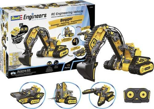 Revell Engineers 21304 Engineering Vehicle 4in1, Elektro RC Funktionsmodell Bausatz, ab 10 Jahre - Bild 1