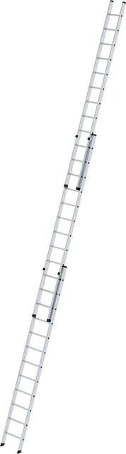 PROREGAL Sprossen-Schiebeleiter 3-teilig ohne Traverse in Silber, 3 x 12 Sprossen - Bild 1