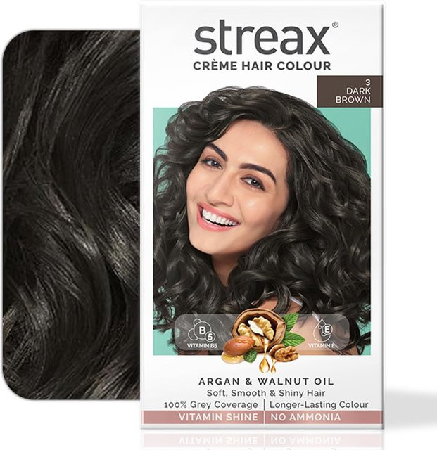 Streax Creme Permanente Haarfarbe Dunkelbraun, 120 ml - Bild 1