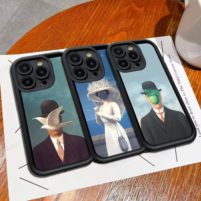 Rene Magritte Kunst Silikon Soft-Handyhülle für Apple iPhone in Multicolour - Bild 1