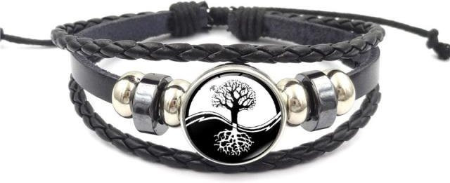 Allbestart Paar-Armbänder, Leder, Schwarz, Perlenarmband, Damen - Bild 1