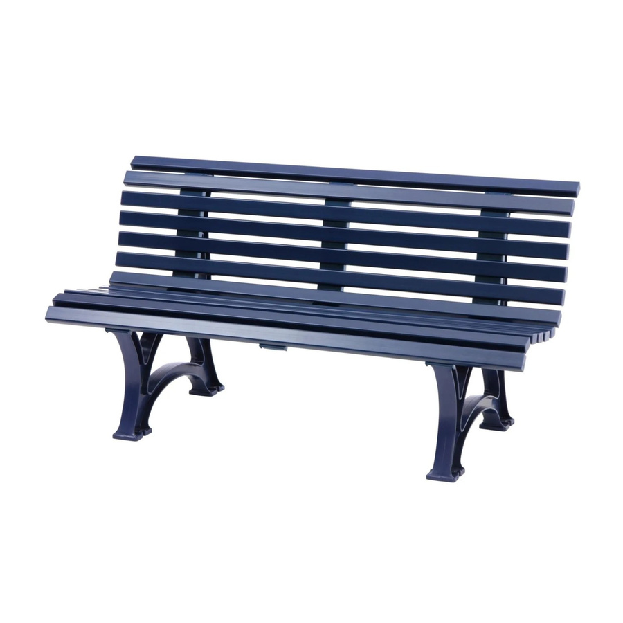 PROREGAL Gartenbank Jamaika 3 Sitzer in Blau aus UV-beständigem Witterungskunststoff, H x B x T: 80 x 150 x 64 cm - Bild 2
