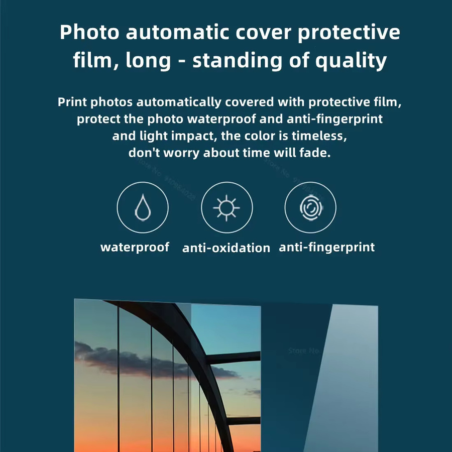 Xiaomi MIjia Fotodrucker Zubehör Set: 80 Stück selbstklebendes 6-Zoll-Fotopapier mit farbigem Klebeband und HD-Schutzfolie - Bild 3