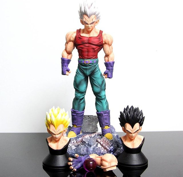 Fashnics Dragon Ball Vegeta Figuren Statische Modell Statue mit austauschbaren Kopfskulpturen - Bild 1