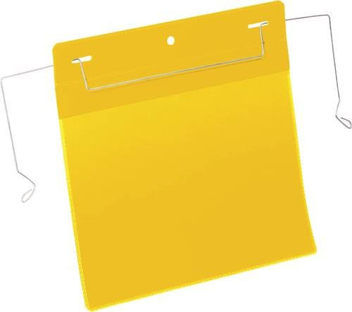 Durable Drahtbügeltasche DIN A5 quer, Gelb, 50 Stück, Breite: 21,0 cm, Höhe: 14,8 cm - Bild 1