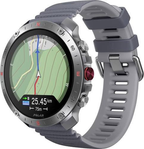 Polar Smartwatch, Grau, Edelstahl, Saphirglas, Silikon, Unisex - Bild 1
