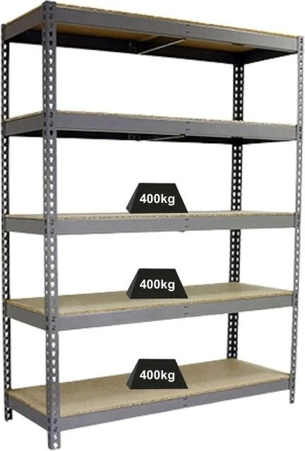 PROREGAL Schwerlastregal Wood Yeti Grau, H x B x T: 200 x 150 x 75 cm - Bild 1