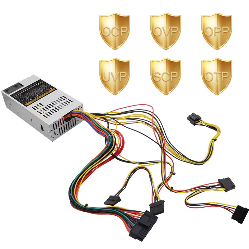T.F.SKYWINDINTL 1U Flex Netzteil 350W in Silber für POS-Geräte, Industrie-PCs, Mini-ITX und Gaming Desktop-Computer mit geräuscharmem Lüfter - Bild 2