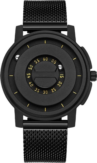 DIYelecs Armbanduhr Quarz, Edelstahl, Gold, Unisex - Bild 1