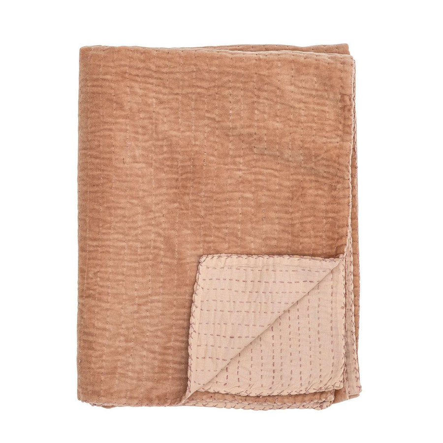 Bloomingville Plaid Gamma aus Baumwolle in Rosa, B/B: 130 x 150 cm - Bild 1