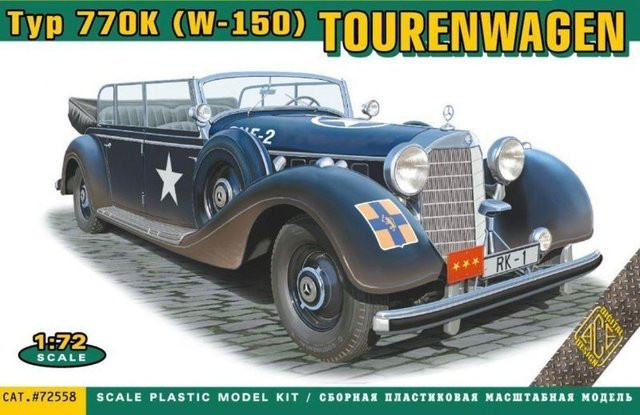 ACE Typ 770K (W-150) Tourenwagen, 1:72, Kunststoff, Schwarz - Bild 1
