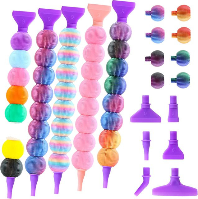 Modularer kürbisförmiger Punktbohrstift aus Kunststoff in Multicolour für DIY-Diamant-Malwerkzeuge und Perlenstift-Zubehör - Bild 1
