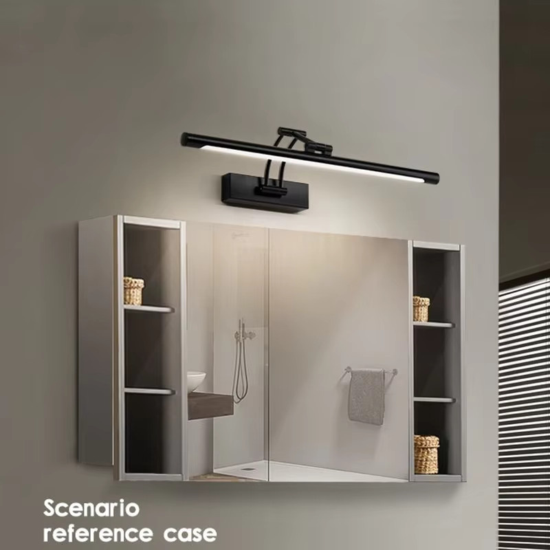 Homocean Moderne LED Wandleuchte für Badezimmer und Schminktisch aus Metall und Acryl in Schwarz oder Weiß - Bild 2