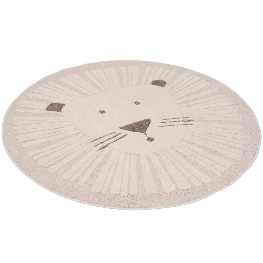 Pergamon Kinder Teppich Happy Kids Rund in Beige und Multicolour aus Polypropylen mit High-Low-Effekt - Bild 2