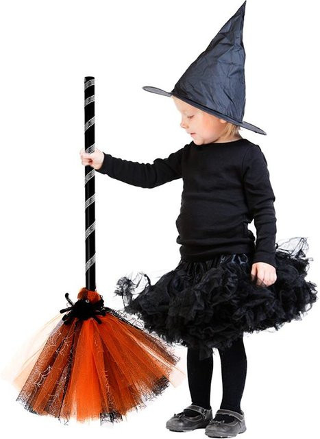 CosyHome Halloween Hexenbesen Cosplay Besen Requisite, schwarz - Bild 1